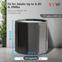 Portable Collapsible Ice Bath Tub - 75x75cm