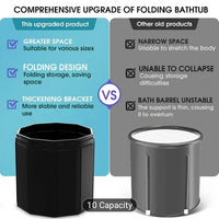 Portable Collapsible Ice Bath Tub - 75x75cm