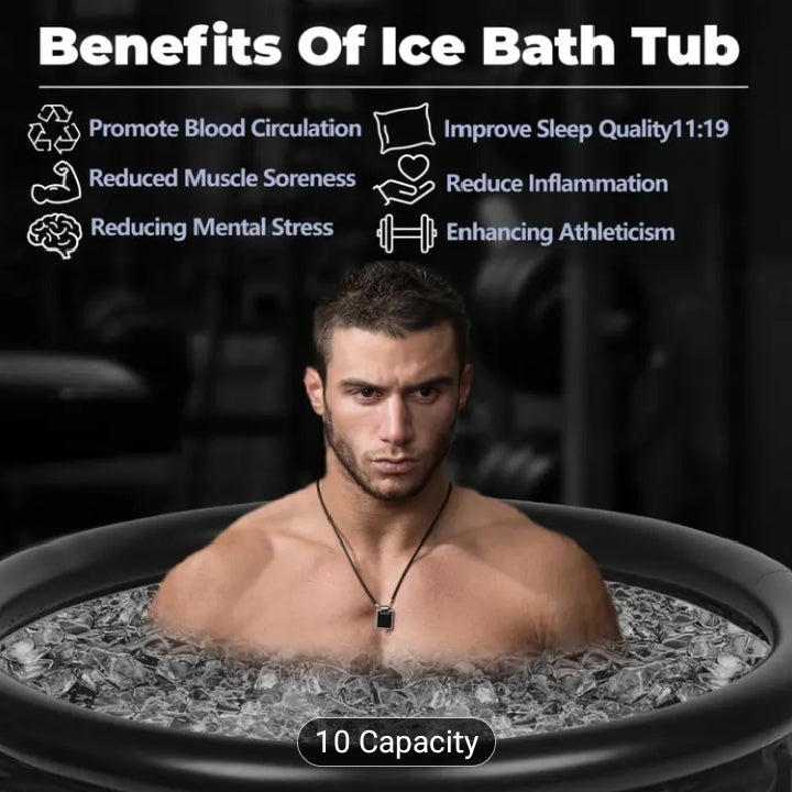 Portable Collapsible Ice Bath Tub - 75x75cm